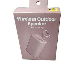 Gems Wireless Waterproof Outdoor  Pink Speaker with Carabiner Cable Brand New